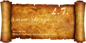 Latzer Tíria névjegykártya